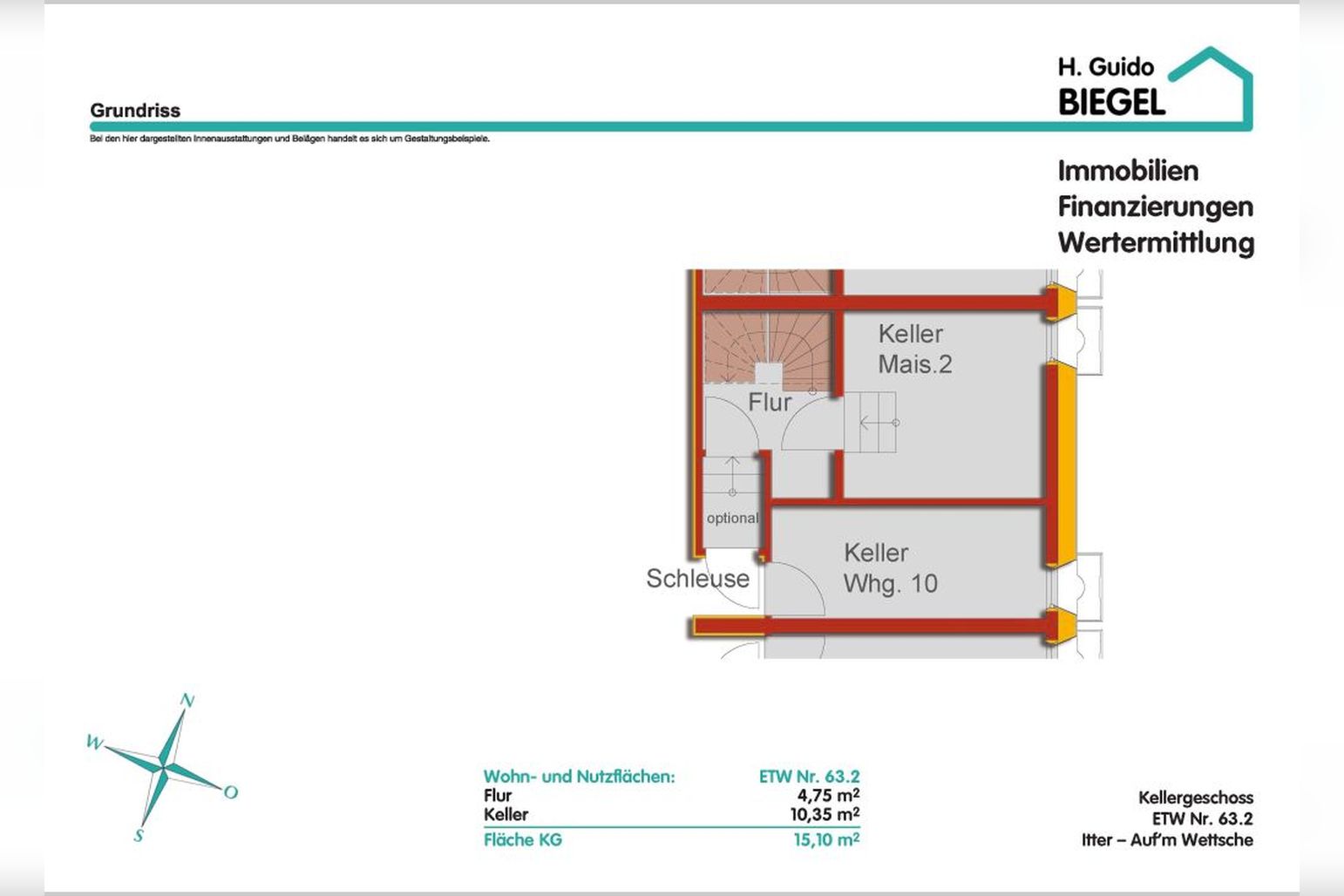 Immobilie Nr.63.2 - 4-Raum-Maisonette-Wohnung mit Terrasse u. kl. Garten, KfW-55-Förderfähig - Bild 3.jpg